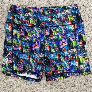 BARBELLS AND PIZZA “Hocus Pocus” High Rise Shorts.